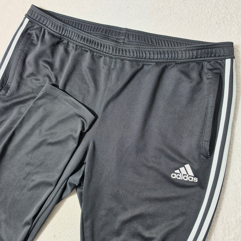 Adidas Tiro 17 Pants Mens 3XL Black White Stripes Soccer Training Joggers 44/30